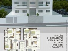 Apartamento Camboriú Semi Mobiliado 75.5m2 + 2 Quartos + 1 Suíte + Área Solário